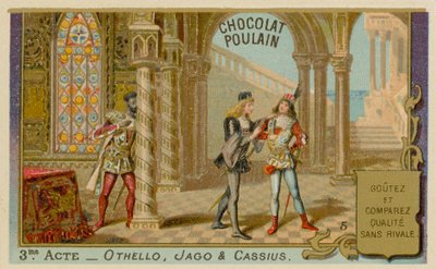 Othello, tarjeta comercial de Chocolat Poulain de French School