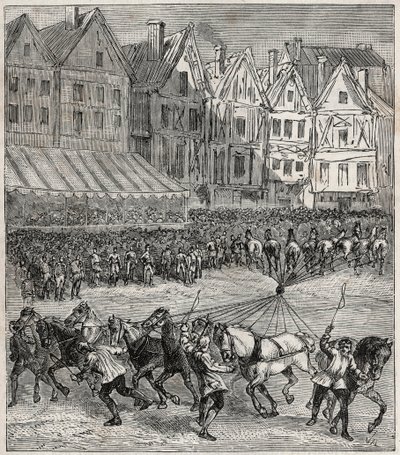 Experimento de los hemisferios de Magdeburgo de Otto von Guericke, que demostró la presión atmosférica - Experiencia de Otto von Guericke (Otto de Guericke de French School