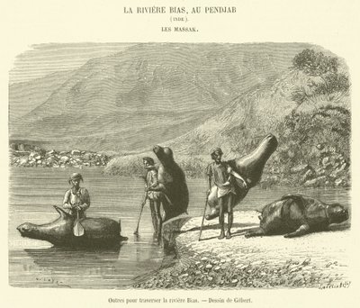 Odres para cruzar el río Bias de French School