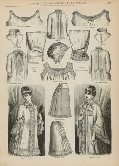 Página de La Mode Illustrée, 1885 de French School