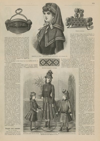 Página de La Mode Illustrée, 1885 de French School