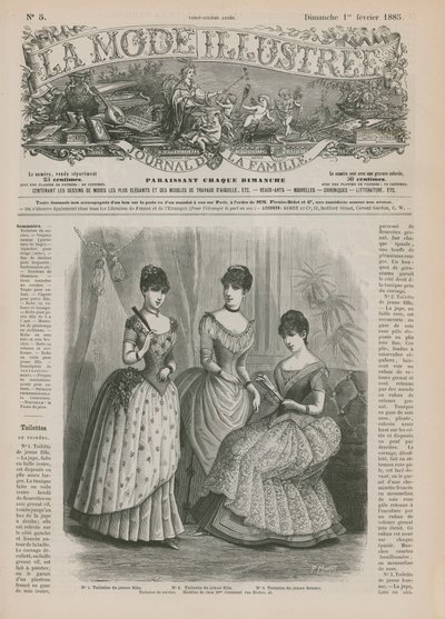 Página de La Mode Illustrée, 1885 de French School