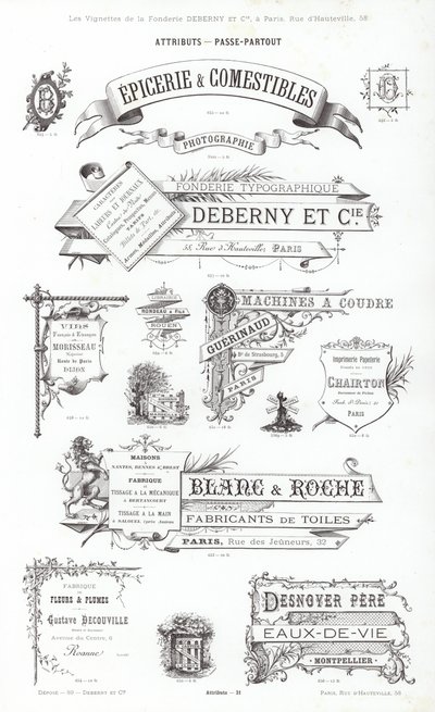 Página de Vignettes Typographiques de French School