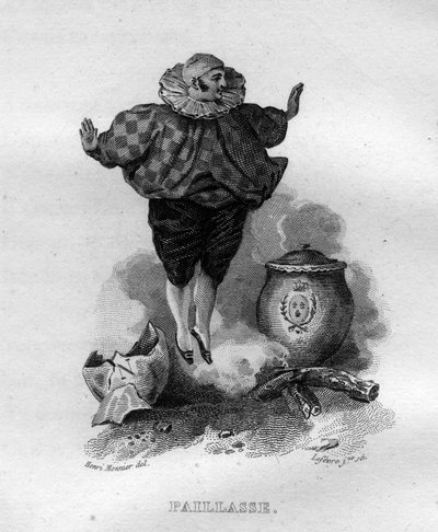 Paillasse Chanson de Beranger en "Works Completes" (1834) de French School