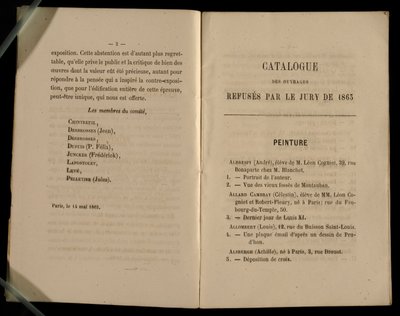 Capítulo de pintura, del Salon des Refuses, 1863 de French School