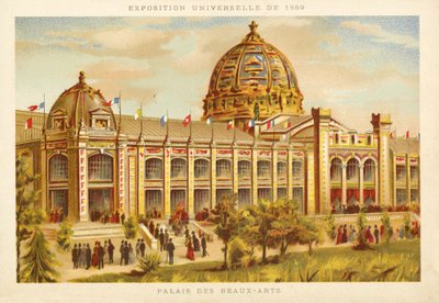Palacio de Bellas Artes, Exposición Universal 1889, París de French School