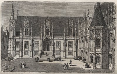 Palacio de Justicia de Rouen - grabado en "Histoire de France" por Victor Duruy (1811-1894) - 1882 de French School