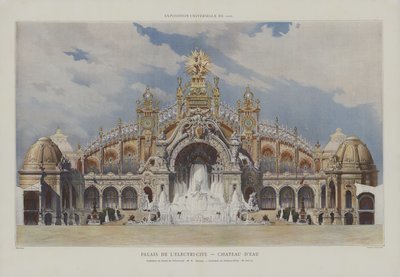 Palacio de la Electricidad y Castillo del Agua, Exposición Universal 1900, París de French School