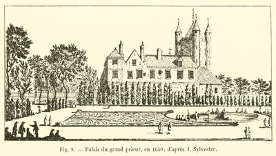 Palacio del gran prior, en 1650; según I. Sylvestre de French School