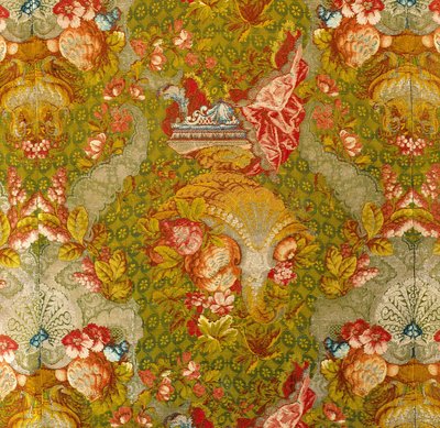 Panel (seda, hilos metálicos) de French School