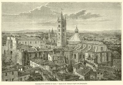 Panorama de la catedral de Siena de French School