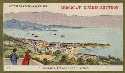 Panorama de Ajaccio y la bahía de French School