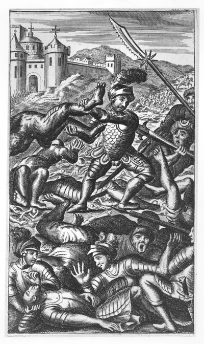 Pantagruel derrotando a trescientos gigantes, ilustración de 