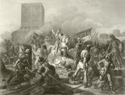 París sitiado por los normandos, 885 de French School