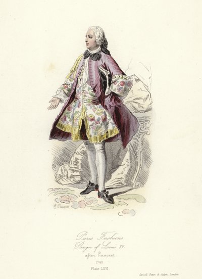 Modas parisinas, reinado de Luis XV de French School
