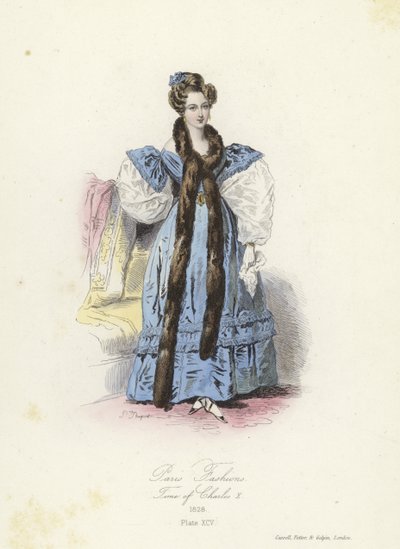 Modas parisinas, época de Carlos X de Francia de French School