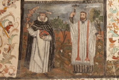 Iglesia parroquial (Església de la Mare de Déu de Solers). Interior. Las naves. Pinturas murales. (detalle) Siglo XVI (?) de French School