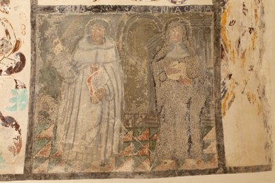 Iglesia parroquial (Església de la Mare de Déu de Solers). Interior. Las naves. Pinturas murales (detalle). Siglo XVI (?) de French School