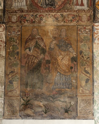 Iglesia parroquial (Església de la Mare de Déu de Solers). Interior. Las naves. Pinturas murales. (detalle). Siglo XVI (?) de French School
