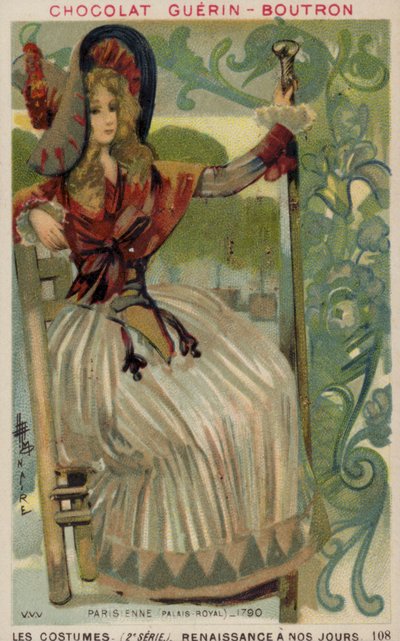 Mujer parisina, Palais Royal, 1790 de French School
