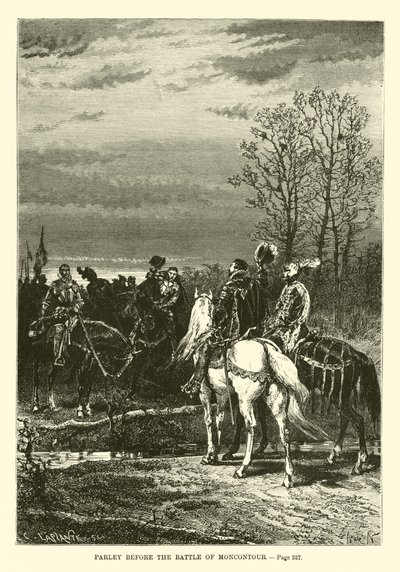 Parlamento antes de la Batalla de Moncontour de French School