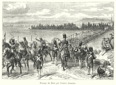 Paso del Rin por el ejército francés de French School