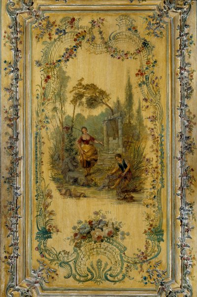 Escena pastoral, panel del apartamento de la Dauphine María Josefa de Sajonia de French School