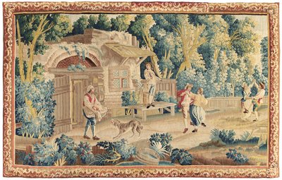 Tapiz pastoral, Aubusson, mediados del siglo XVIII de French School