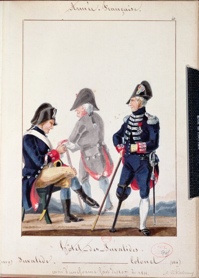 Pacientes en el Hotel des Invalides, 1809-11 de French School