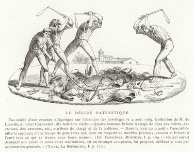 Delirio Patriótico, Revolución Francesa, agosto de 1789 de French School