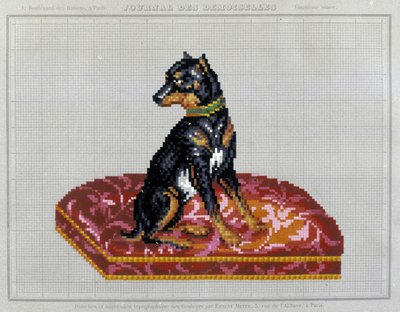 Patrón para bordado en punto de cruz (perro) - en 