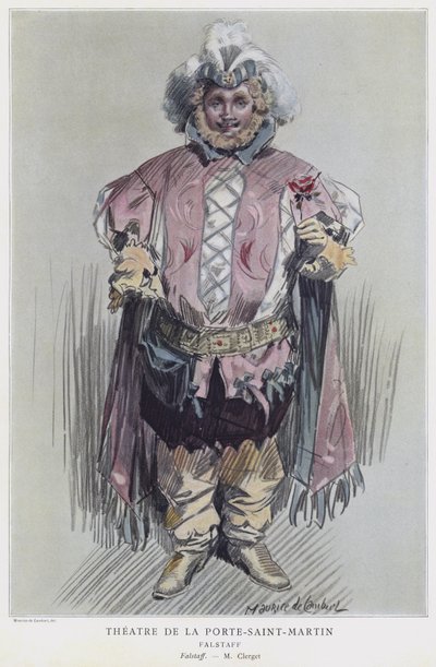 Paul Clerget en el papel principal en Falstaff de French School