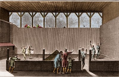 Paulmerie - Juego de palma y raquetas de nieve - Juego de Paume corto - “La Gran Enciclopedia, o Diccionario Razonado de las Ciencias, las Artes y los Oficios” por Denis Diderot (1713-1784) y J de French School