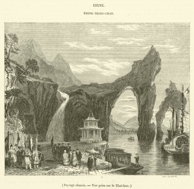 Paisaje chino, Vista tomada en el Thai-hou de French School