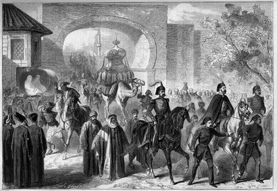 Peregrinación a La Meca: salida de Constantinopla de la caravana para llevar regalos destinados al templo de Kaaba (Ka