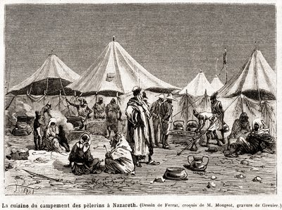Peregrinación de penitencia a los Santos Lugares del 25 de abril al 8 de junio de 1882 (grabado) de French School