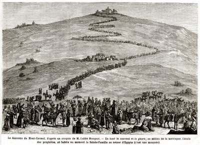 Peregrinación de penitencia a los Santos Lugares del 25 de abril al 8 de junio de 1882 (grabado) de French School