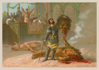Pepino el Breve, Rey de Francia (gobernó de 752-768) de French School