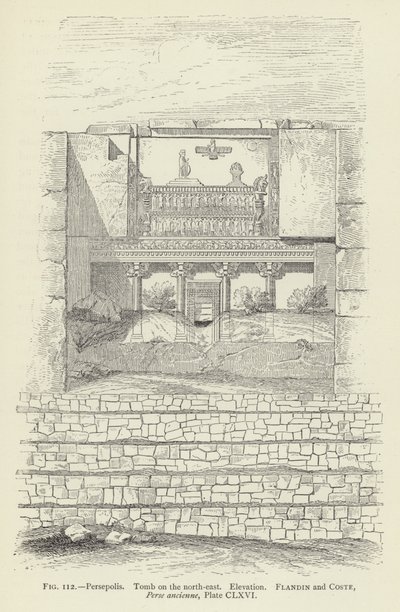 Persépolis, Tumba en el noreste, Elevación de French School