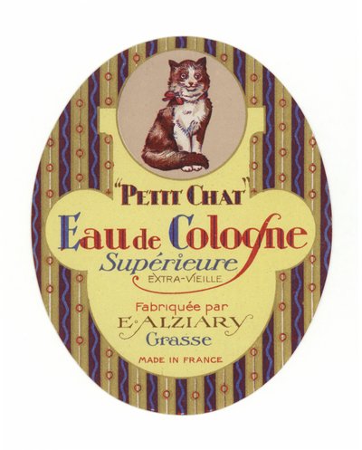 Petit Chat, etiqueta de Eau de Cologne de French School