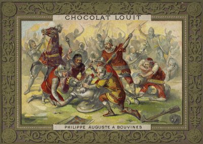 Felipe Augusto de Francia desmontado en la Batalla de Bouvines, 1214 de French School