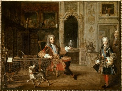Felipe II y Luis I de Orleans, duque de Chartres de French School
