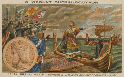 Felipe I, Rey de Francia: Guillermo el Conquistador partiendo hacia Inglaterra, 1060 de French School