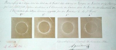 Fotografías de un eclipse solar tomadas en el Observatorio de Madrid de French School
