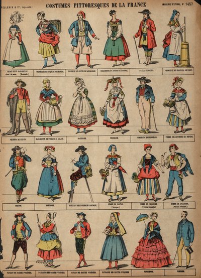 Trajes pintorescos de Francia de French School