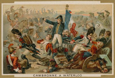Pierre Cambronne, general francés, en la Batalla de Waterloo, 1815 de French School