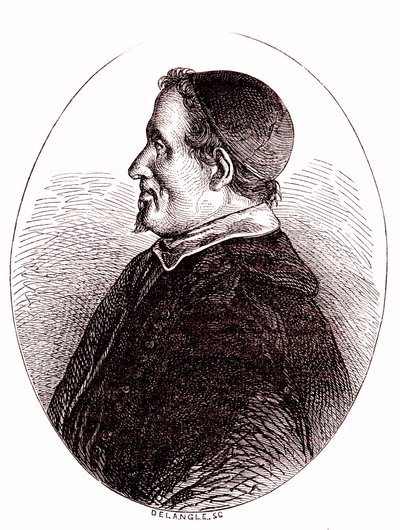 Pierre Gassendi, matemático, astrónomo, filósofo y teólogo francés. 1865 (grabado) de French School