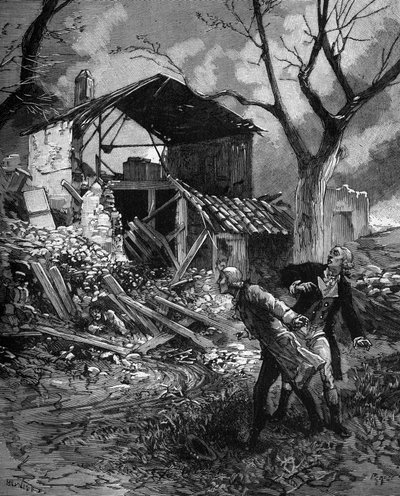 Pierre Louis Dulong (1785-1838) químico y físico francés después de un experimento con un nuevo explosivo de French School