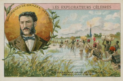 Pierre Savorgnan de Brazza, explorador francés de origen italiano (cromolito) de French School