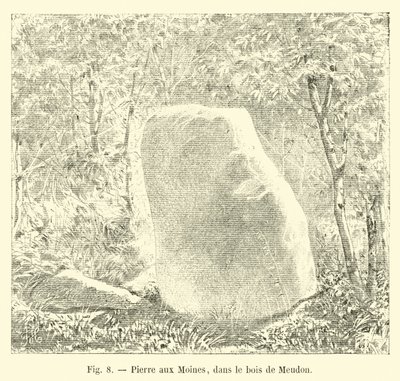 Pierre aux Moines, en el bosque de Meudon de French School